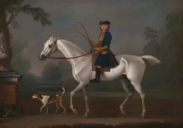 Sir Roger Burgoyne chevauchant "Badger"