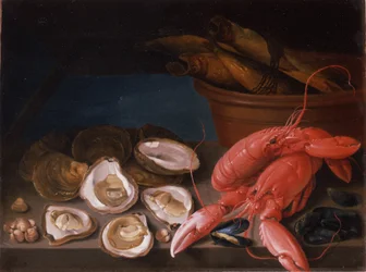 Nature morte de homards