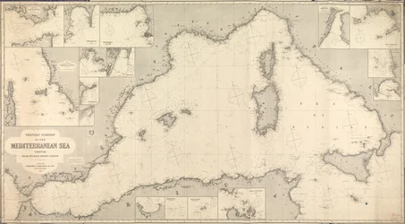 Carte de la Méditerranée occidentale