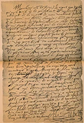 Lettre de la reine Elizabeth I 1533-1603 au roi Jacques VI 1566-1625, 1898