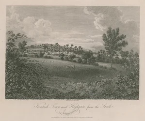 Kentish Town et Highgate, Middlesex, depuis le sud
