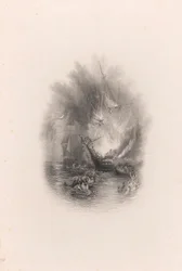 Feu en mer (vignette)