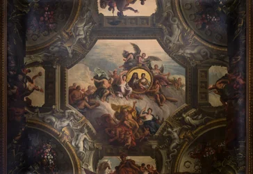 Plafond de la salle supérieure dans la salle peinte, vers 1707-27