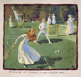 Une partie de tennis à Battersea Park