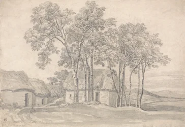 Une ferme parmi les arbres