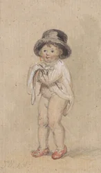 Un petit garçon aux chaussures rouges (Enfant aux chaussures rouges et au chapeau haut de forme)