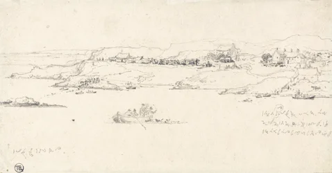Village côtier avec bateaux de pêche