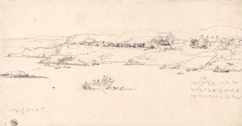 Village côtier avec bateaux de pêche