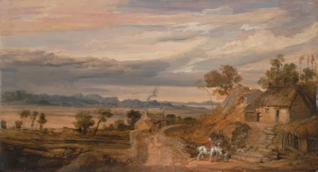 Paysage avec cottages
