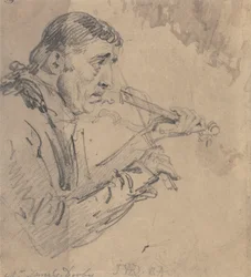 M. James Derby jouant du violon
