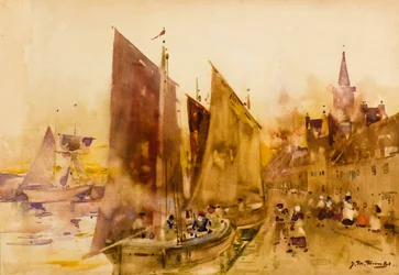 Bateaux de pêche au quai, Montrose