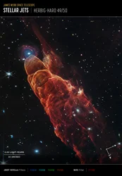 Herbig-Haro 49/50 (image prise par NIRCam et MIRI Compass)