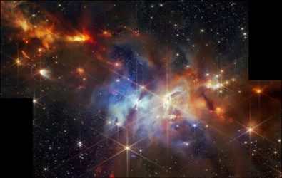 La protoétoile EC 53 dans la nébuleuse du Serpent (image prise par la caméra NIRCam)