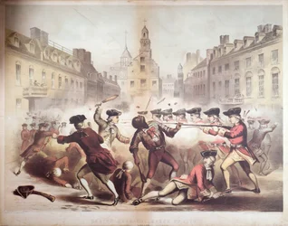 Mort de Crispus Attucks au massacre de Boston, 5 mars 1770, 1856