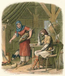Alfred dans la chaumière du vacher, vers 878
