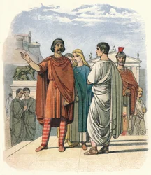 Caractacus à Rome. A.D. 52, 1864