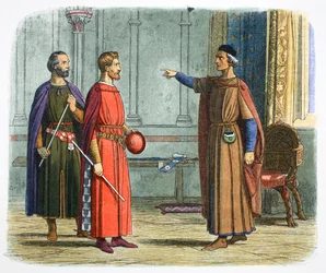 Le roi Édouard Ier menace le maréchal, 1297