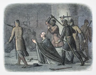 Meurtre de Thomas Becket, cathédrale de Canterbury, Kent, 1170 1864