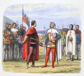 Le Prince Noir extorque une amnistie à Pierre le Cruel, Espagne, 1367, 1864