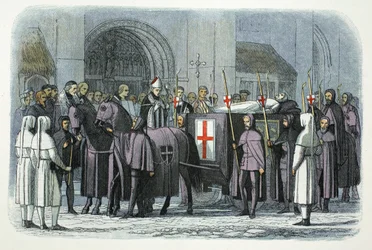 Le corps de Richard II amené à la cathédrale Saint-Paul, Londres, 1400 1864