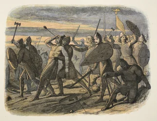 La mort de Harold II à la bataille de Hastings, 1066, de 