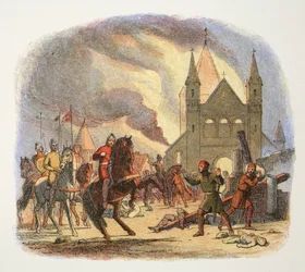 Guillaume Ier recevant une blessure mortelle à Mantes, France, 1087 1864