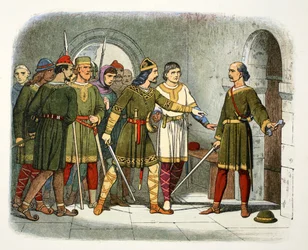 William de Breteuil défend le trésor, Winchester, Hampshire