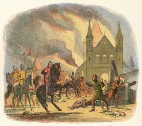 William reçoit une blessure mortelle à Mantes, 1087
