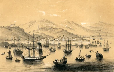Amoy, un des cinq ports ouverts par le dernier traité au commerce britannique, 1847