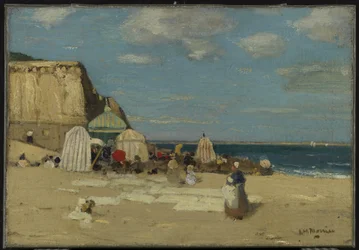 La plage, Saint-Malo, vers 1900