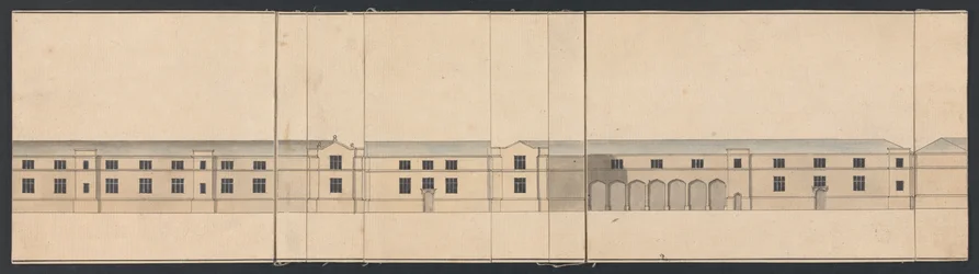 Cobham Hall, Kent : élévation des écuries