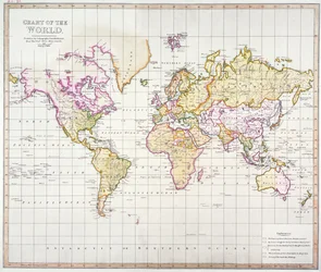 Carte du monde, imprimée à l