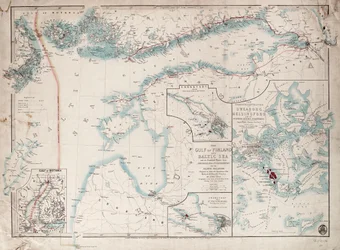 Carte du golfe de Finlande et de la mer Baltique