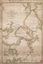 Croquis des découvertes sur la côte nord de l