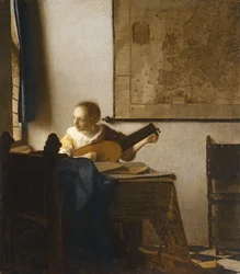 Femme avec un luth, c.1662-1663