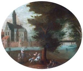Scène dans un parc
