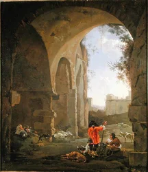 Chasseurs parmi les ruines