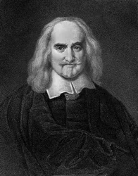 Thomas Hobbes (1588-1679) philosophe anglais, gravure