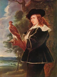 Un jeune homme avec un faucon, vers 1630