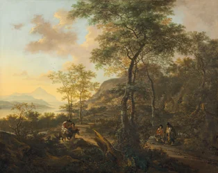 Paysage italien au crépuscule