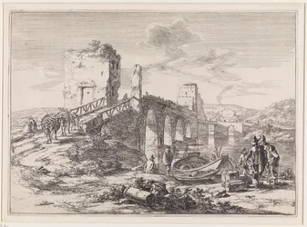 Paysage avec pont, le Ponte Molle
