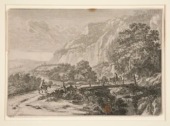 Pont en bois. Sulmona près de Tivoli.