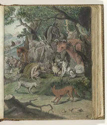 Animaux jouant aux dés