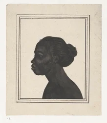 Portrait en silhouette de Flora, esclave