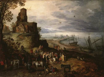 Marché aux poissons (appelant les apôtres Pierre et André)