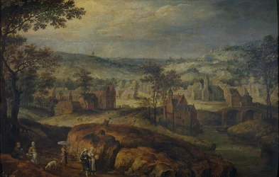 Paysage avec village