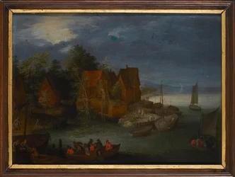 Village au bord de la rivière