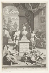 Buste de Hugo Grotius couronné par Victoria