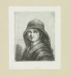 Jeune femme avec capuchon