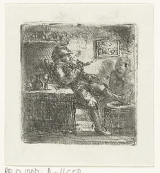 Homme avec une pipe